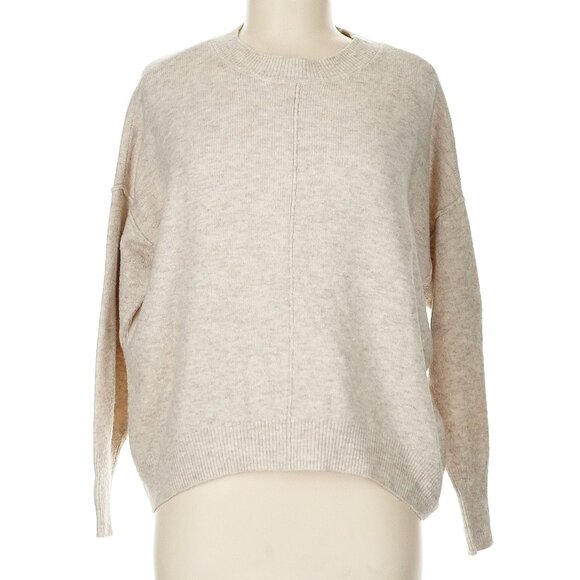 Vince Camuto Oatmeal Pullover Drop Shoulder Sweater Small - Picture 1 of 7